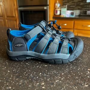 Keen Sandals Youth 3 Newport H2 Sport Gray And Blue Water Shoes Hiking